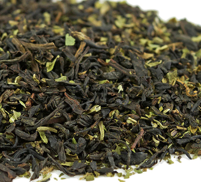 black tea, mint tea, loose leaf tea